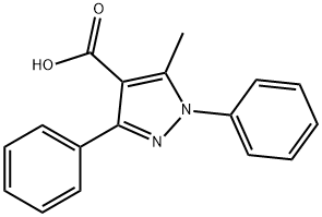 5-甲基-1,3-二苯-1H-吡唑-4-羧酸 结构式