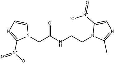 2-[3-[2-(2-methyl-5-nitro-imidazol-1-yl)ethyl]-2-nitro-2H-imidazol-1-y l]acetamide 结构式