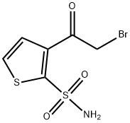 3-溴乙酰基-2-噻吩磺酰胺 结构式