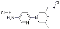 6-[(2R,6S)-2,6-Dimethylmorpholin-4-yl]pyridin-3-amine dihydrochloride 结构式