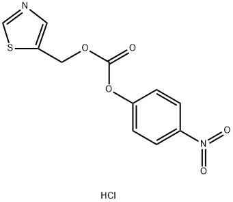 ((5-噻唑基)甲基)-(4-硝基苯基)碳酸酯盐酸盐 结构式