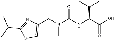 N-[N-甲基-N-[(2-异丙基-4-噻唑基)甲基]氨基羰基]-L-缬氨酸 结构式