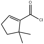 1-Cyclopentene-1-carbonyl chloride, 5,5-dimethyl- (9CI) 结构式