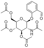 邻甲酰基苯基-2-乙酰氨基,3,4,6-O-三乙酰基-2-脱氧-BETA-D-吡喃葡萄糖苷 结构式