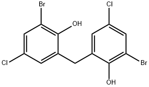 2,2’-亚甲双(6-溴-4-氯苯酚) 结构式