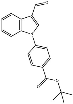 4-(3-Formyl-indol-1-yl)-benzoic acid tert-butyl ester 结构式