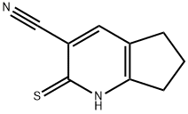 2-巯基-6,7-二氢-5H-环戊二烯[B]吡啶-3-甲腈 结构式