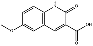 2-羟基-6-甲氧基喹啉-3-羧酸 结构式