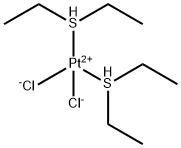顺式二氯二(二乙基硫醚)铂(II) 结构式