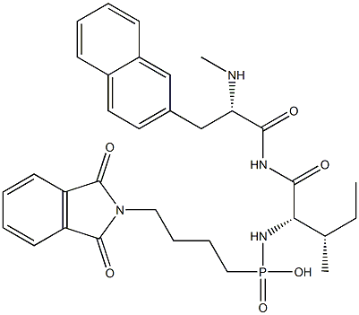 N-(((phthalimidyl)butyl)phospho)isoleucyl-beta-naphthylalanine methylamide 结构式