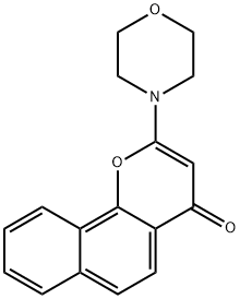2-(4-吗啉基)-4H-萘并[1,2-B]吡喃-4-酮 结构式