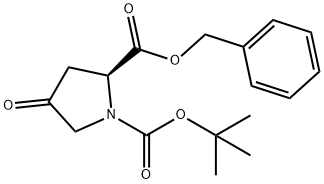 1-(叔丁基) 4-氧代吡咯烷-1,2-二甲酸 2-苄酯 结构式