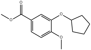 3-(环戊氧基)-4-甲氧基苯甲酸甲酯 结构式