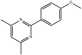 4,6-DIMETHYL-2-(4-METHOXYPHENYL)PYRIMIDINE 结构式