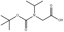 2-{[(叔丁氧基)羰基](丙-2-基)胺}乙酸 结构式
