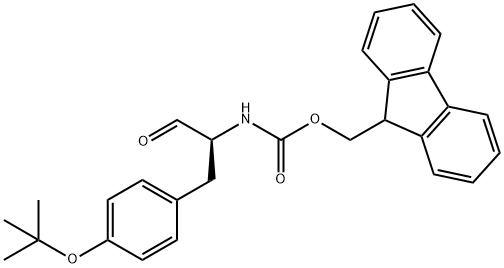 9H-Fluoren-9-ylmethyl N-[(2S)-1-[4-(tert-butoxy)-phenyl]-3-oxopropan-2-yl]carbamate 结构式