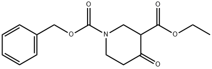 4-氧代-哌啶-1,3-二羧酸苄基乙酯 结构式