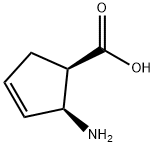 3-Cyclopentene-1-carboxylicacid,2-amino-,(1R-cis)-(9CI) 结构式