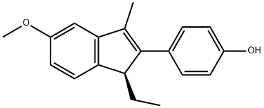 4-(1-ethyl-5-methoxy-3-methyl-1H-inden-2-yl)phenol 结构式