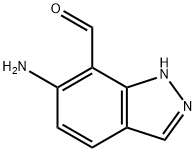 1H-Indazole-7-carboxaldehyde,  6-amino- 结构式