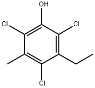 2,4,6-TRICHLORO-3-ETHYL-5-METHYL-PHENOL 结构式