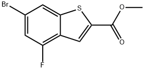 6-BROMO-4-FLUORO-BENZO[B]THIOPHENE-2-CARBOXYLIC ACID METHYL ESTER 结构式