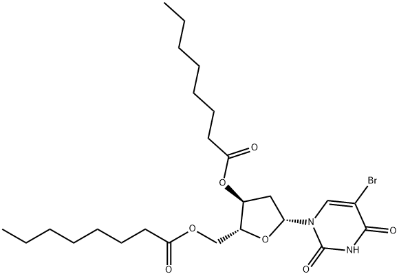 3',5'-dioctanoyl-5-bromodeoxyuridine 结构式