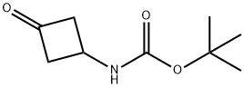 3-氧代环丁基氨基甲酸叔丁酯 结构式