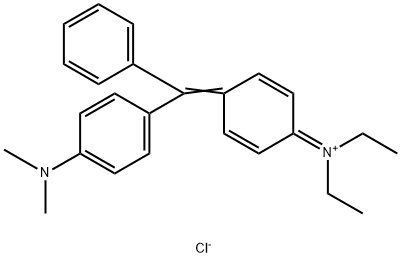 diethyl[4-[[4-(dimethylamino)phenyl]phenylmethylene]-2,5-cyclohexadien-1-ylidene]ammonium chloride  结构式