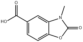 2-氧代-3-甲基-1,3-苯并噁唑-5-甲酸 结构式