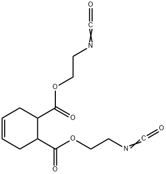 4-Cyclohexene-1,2-dicarboxylic acid bis(2-isocyanatoethyl) ester 结构式