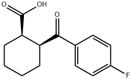 顺-2-(4-氟苯甲酰)-1-环己烷羧酸 结构式