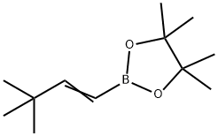 反式-(3,3-二甲基丁烯-1-基)硼酸频那醇酯 结构式