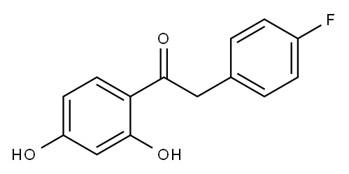 1-(2,4-二羟基苯基)-2-(4-氟苯基)乙烷-1-酮 结构式
