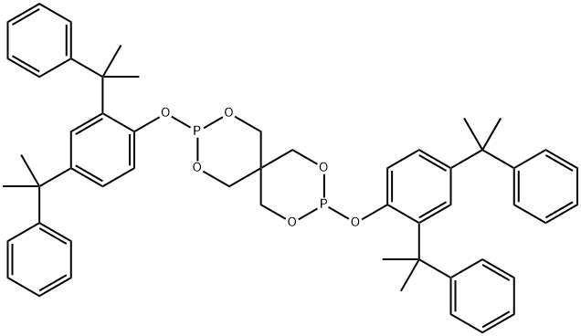 3,9-二(2,4-二枯基苯氧基)-2,4,8,10-四氧杂-3,9-二磷杂螺[5.5]十一烷 结构式