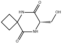 5,8-Diazaspiro[3.5]nonane-6,9-dione,7-(hydroxymethyl)-,(S)-(9CI) 结构式