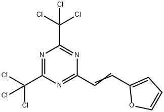 2-[2-(呋喃-2-基)乙烯基]-4,6-双(三氯甲基)-1,3,5-三嗪 结构式