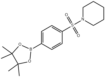 1-{[4-(tetramethyl-1,3,2-dioxaborolan-2-yl)benzene]sulfonyl}piperidine 结构式