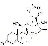 9-FLUORO-11BETA,17,21-TRIHYDROXY-16BETA-METHYLPREGN-4-ENE-3,20-DIONE 21-ACETATE 结构式