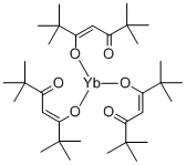 三(2,2,6,6-四甲基-3,5-庚二酮酸)镱 结构式