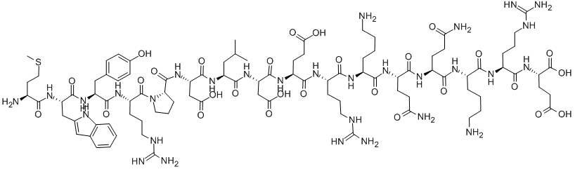 MET-TRP-TYR-ARG-PRO-ASP-LEU-ASP-GLU-ARG-LYS-GLN-GLN-LYS-ARG-GLU 结构式