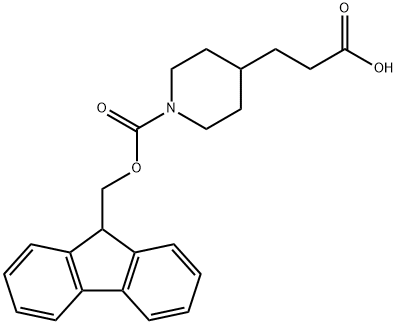 3-(1-FMOC-哌啶-4-基)丙酸 结构式