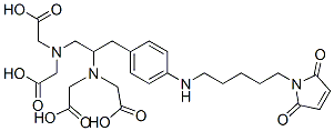 1-(4-(5-maleimidopentyl)aminobenzyl)ethylenediaminetetraacetic acid 结构式