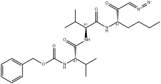 Z-VAL-VAL-NLE-DIAZOMETHYLKETONE 结构式