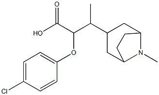 (+/-)-TROPANYL 2-(4-CHLOROPHENOXY)BUTANOATE MALEATE 结构式