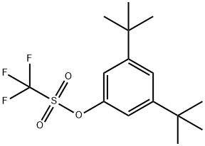 3,5-二叔丁基苯基三氟甲磺酸酯 结构式