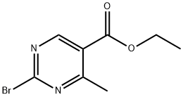 2-溴-4-甲基嘧啶-5-羧酸乙酯 结构式