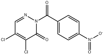 4,5-dichloro-2-(4-nitrobenzoyl)pyridazin-3-one 结构式