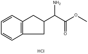 RS-茚满基甘氨酸甲酯盐酸盐 结构式