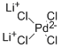 四氯钯酸锂 结构式